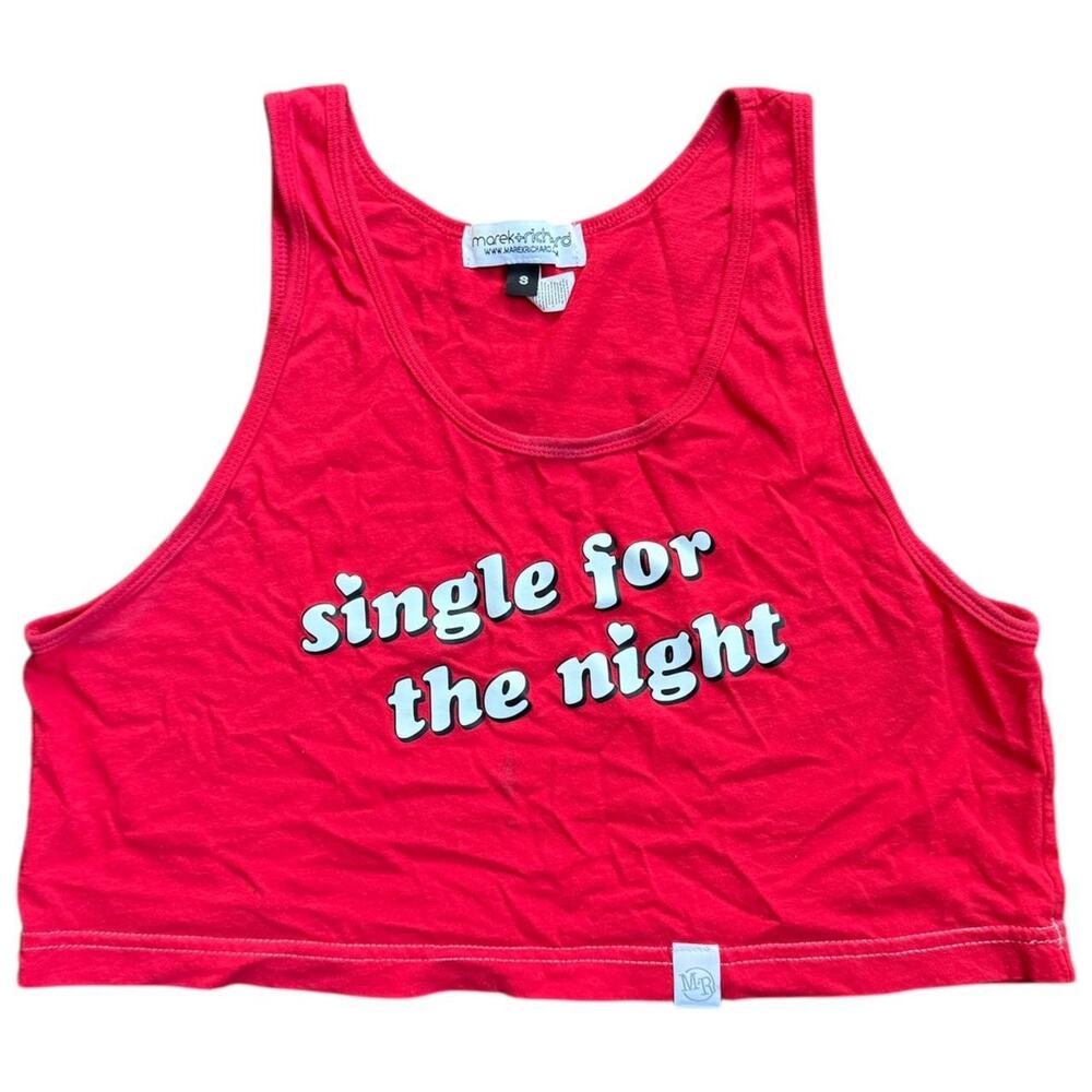 Single for the Night red crop top size S